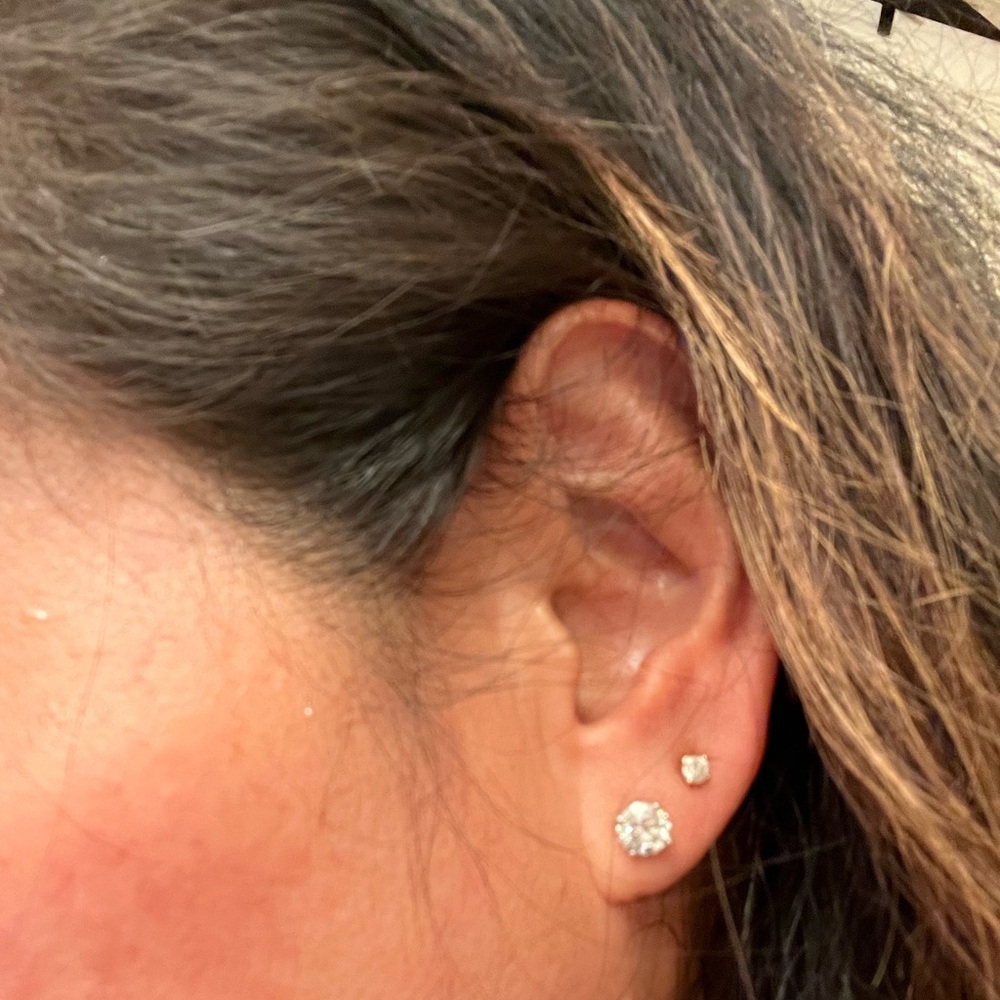 Diamond Solitaire Studs Earring And Sapphire With… - image 6